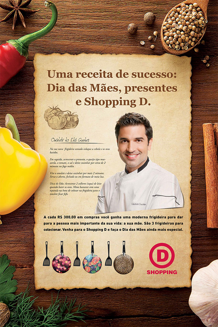 Edu Guedes na campanha do Shopping D